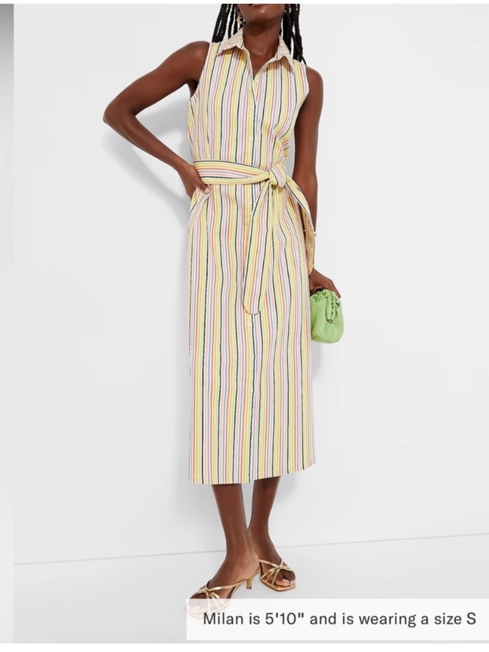 Pomander Place Rainbow Stripe Casual Dress